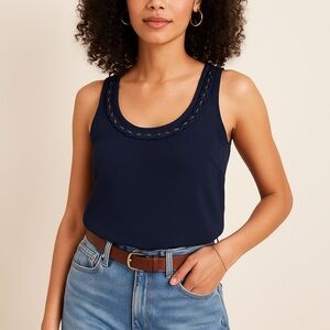 🏷️ 5 for $25 - BANANA Republic Chain Braided Tank
